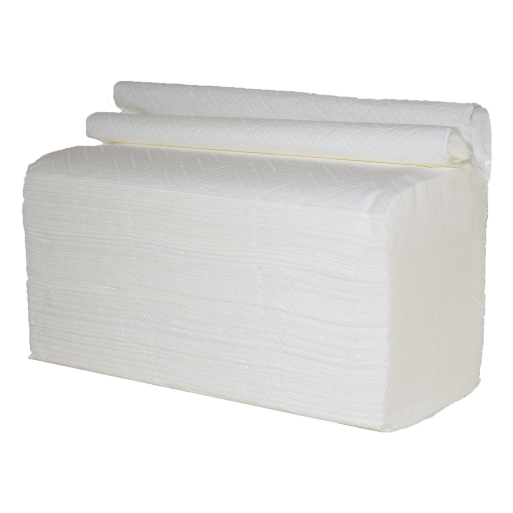 Bild 1 von Falthandtücher Tissue weiß 2-lagig 4.000 Tücher